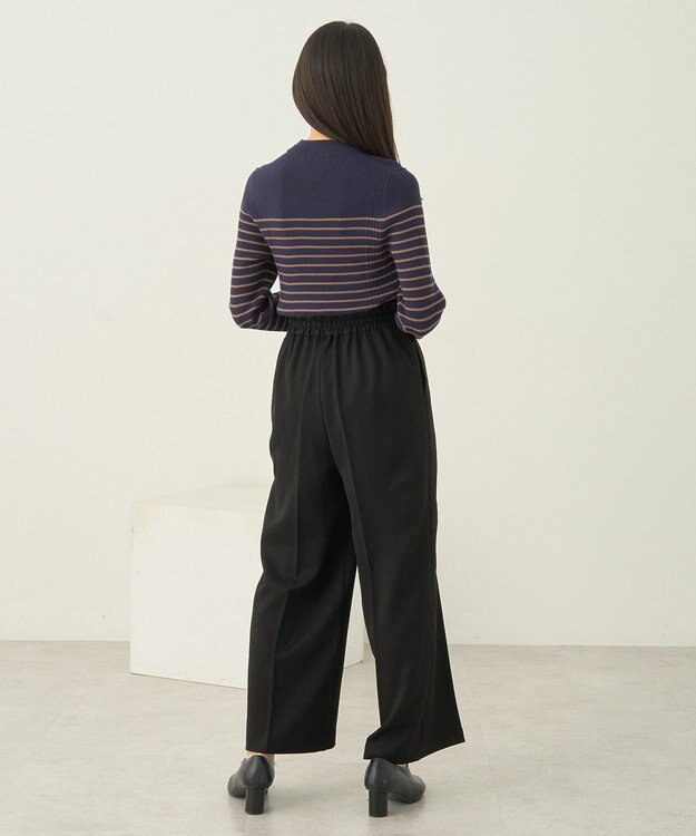 earth music&ecology ウールライクリラックスパンツ Black