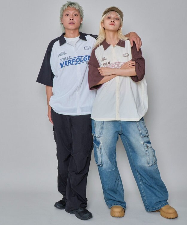 WEGO 【ユニセックス着用ITEM】ラグラングラフィックシャツ（SS） ブラックその他