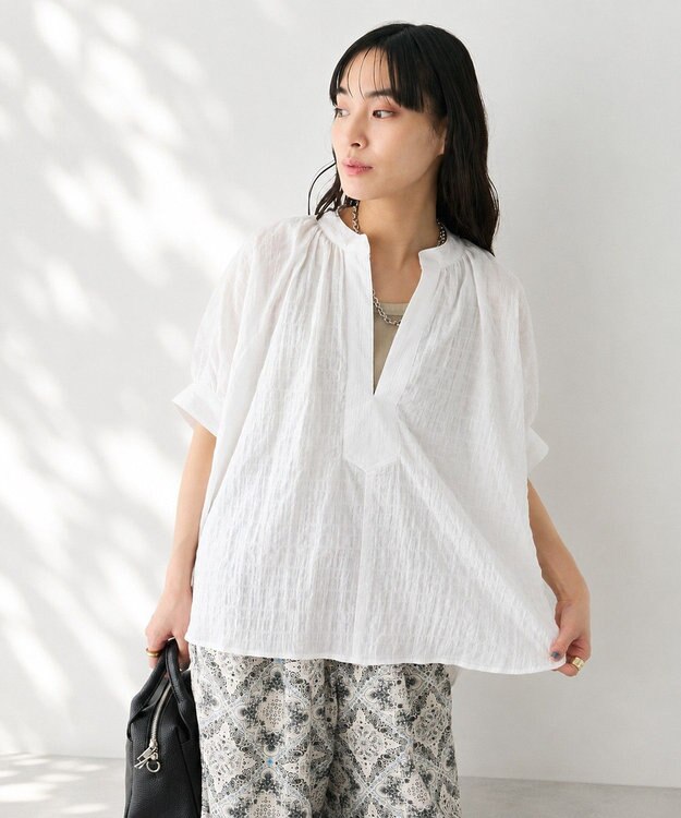 CRAFT STANDARD BOUTIQUE ナチュラルワッシャーブラウス【WEB限定カラー有り】 Off White