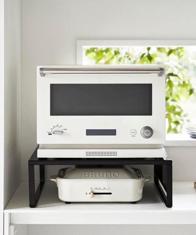 tower オーブンレンジラック タワー ブラック ブラック