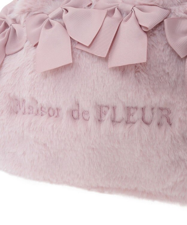 Maison de FLEUR ピンクマニア2Wayファーリボンミニバッグ Pink