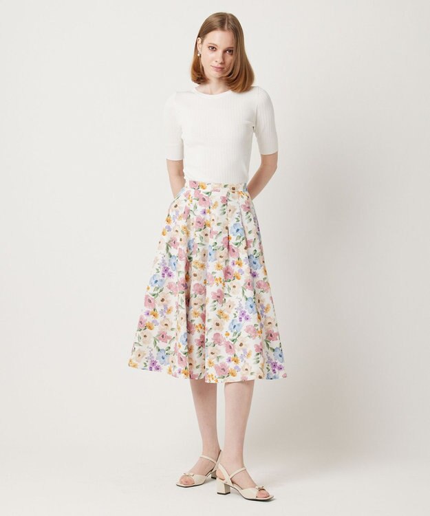 TOCCA 【大人百花掲載】【消臭・洗える！】BOTANOCAL GARDEN PARTY スカート ホワイト系5