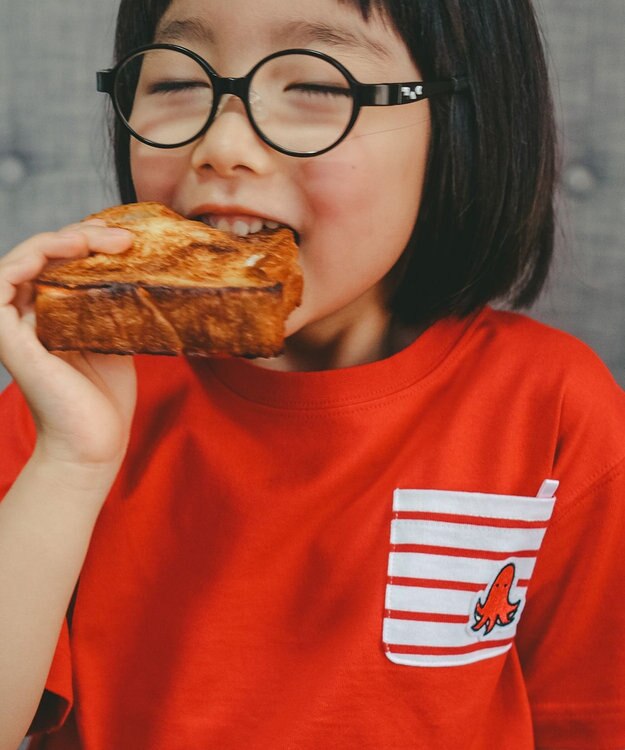 ANY KIDS 【ke ke ke】GOOD MORNING  半袖Ｔシャツ レッド