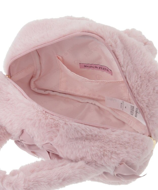 Maison de FLEUR ピンクマニア2Wayファーリボンミニバッグ Pink