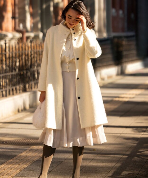 組曲 L 【WEB限定色あり】ELENA パールボタン ニットジャケット パールホワイト系