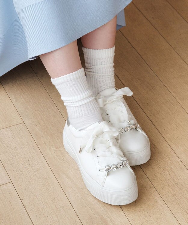 TOCCA 【軽量・抗菌消臭・ビジュー取り外し可】BIJOUX SNEAKERS スニーカー シルバー系