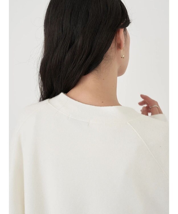 earth music&ecology やわらかタッチＶネックカーディガン Off White