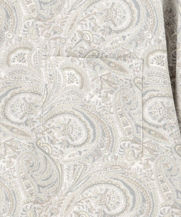 JOSEPH ABBOUD 【LIBERTY・綿100％】リバティペイズリープリントコーデュロイ シャツ ライトグレー系6
