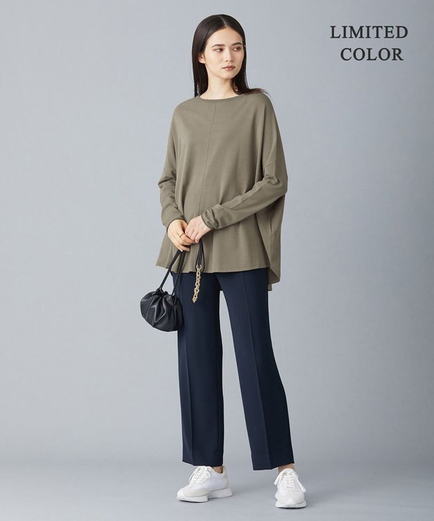 ICB 【洗える・WEB限定カラーあり】 ヴィスコースワイド プルオーバー アッシュカーキ系［WEB限定］