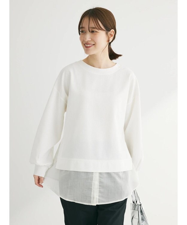 Green Parks 前後２ｗａｙシアードッキングチュニック Off White