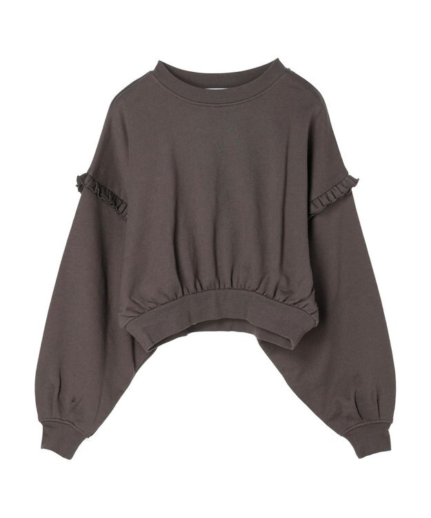Green Parks ・Ｐｅｔｉｔ　Ｆｌｅｕｒ　ボリュームスリーブスウェット Charcoal Gray