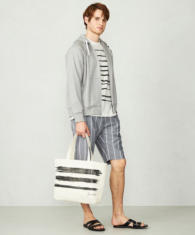 JOSEPH ABBOUD MOUNTAIN 【SPACE／UNISEX】キャンバストートバッグ アイボリー系