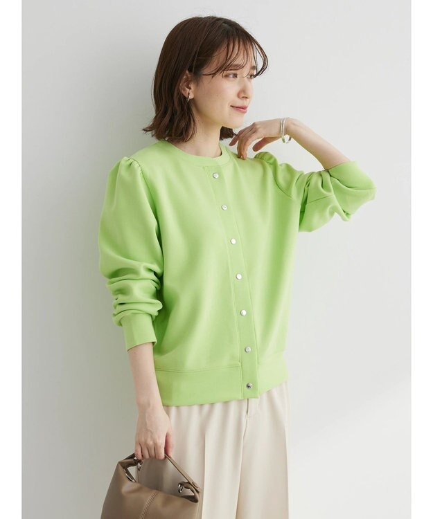 Green Parks 肩ボリュームダンボールカーディガン Green