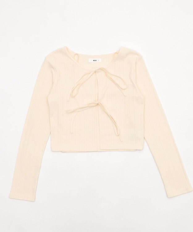 WEGO キャミセットリボンカーディガン ホワイトアイボリー