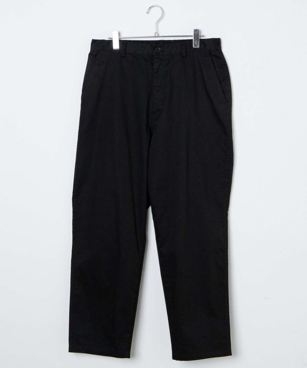 WEGO 【ユニセックス着用ITEM/ウエストゴム/手洗い可】チノイージーワイドパンツ ブラック