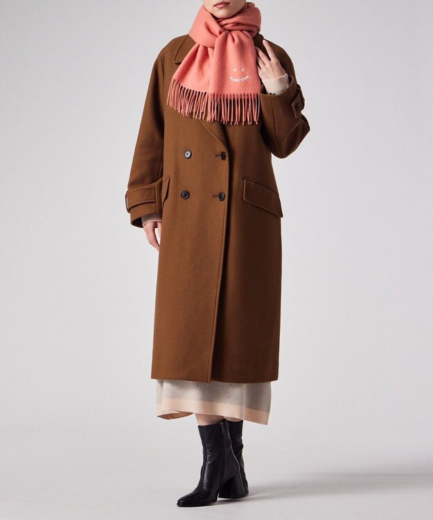 Paul Smith PS Happy エンブロイダリー マフラー ピンク