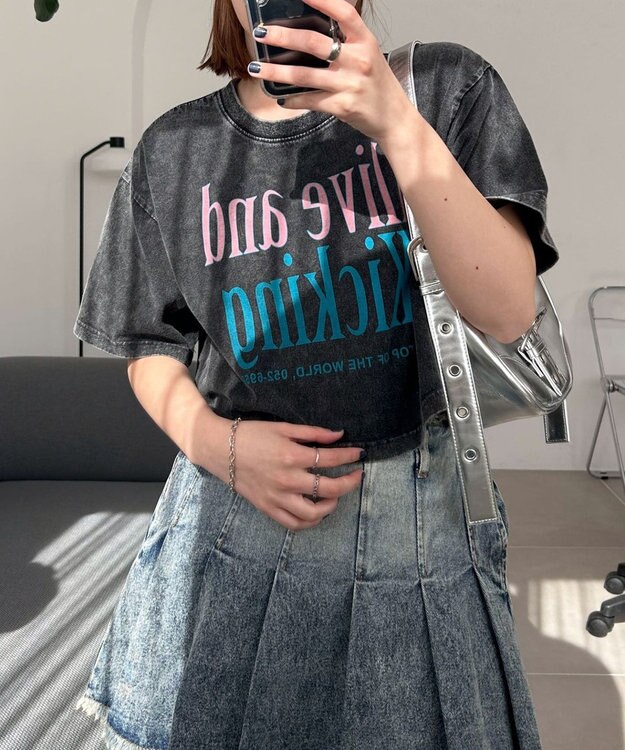 WEGO ヴィンテージウォッシュグラフィックショートT 柄6