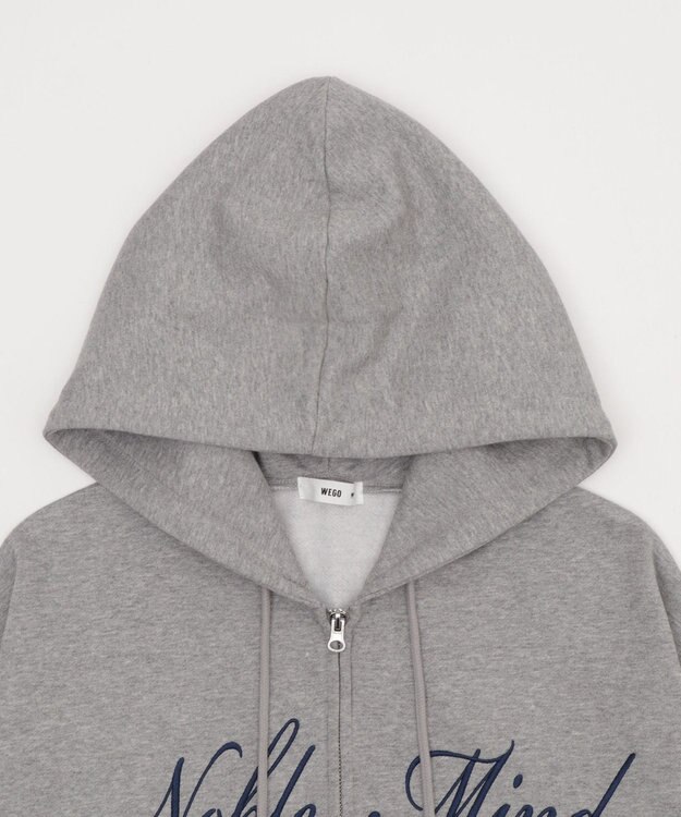 WEGO 【25年秋冬新作/ユニセックス着用ITEM/SMLサイズ展開】グラフィックロゴダブルZIPパーカー グレーその他