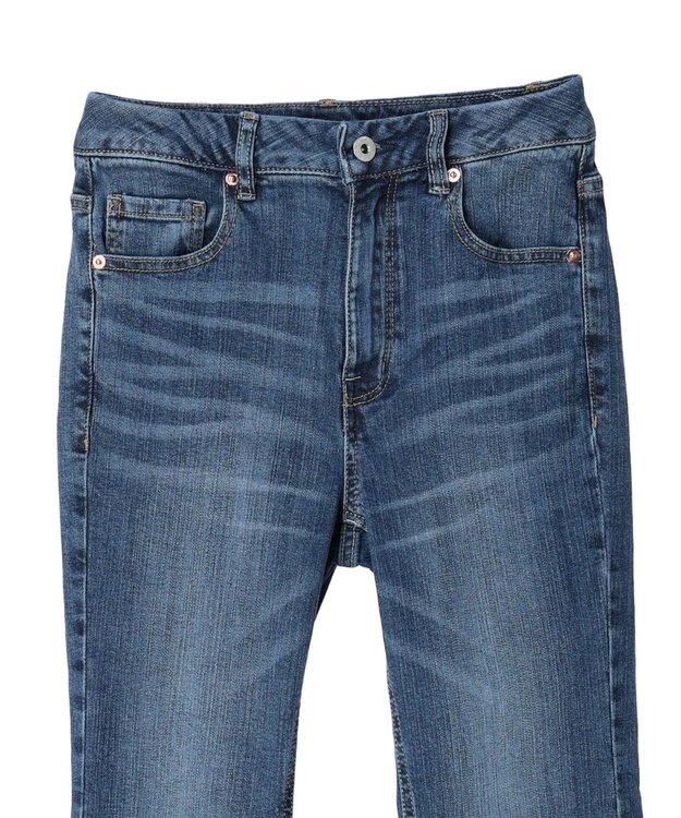 earth music&ecology セルフカットセミフレアデニムパンツ Medium Indigo