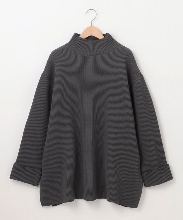 SHARE PARK LADIES エステルニットハイネックプルオーバー グレー系