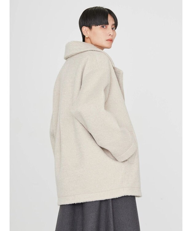 AMERICAN HOLIC シャギーコクーンミディコート Light Beige