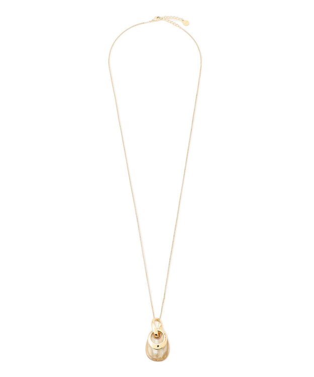 23区 【先行予約】ホーン リングコンビ ネックレス ベージュホーン×ゴールド