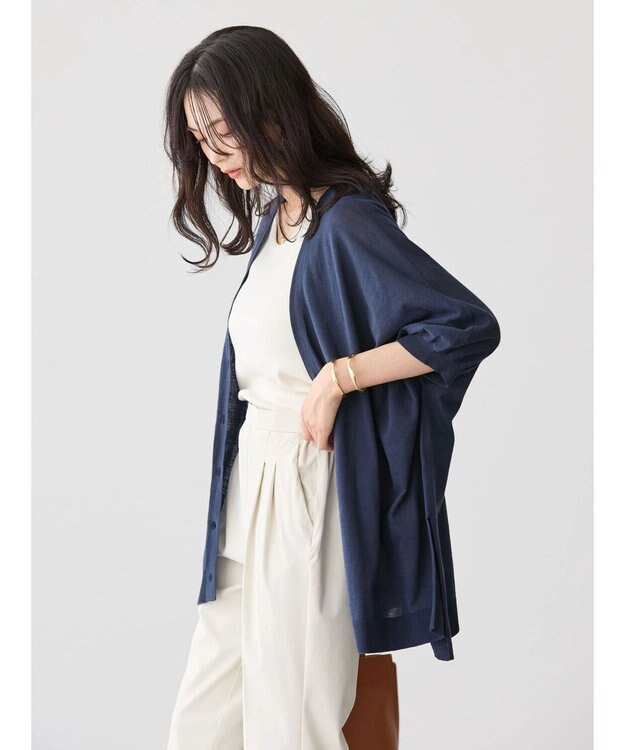 AMERICAN HOLIC ＵＶカットポンチョニットカーディガン Navy