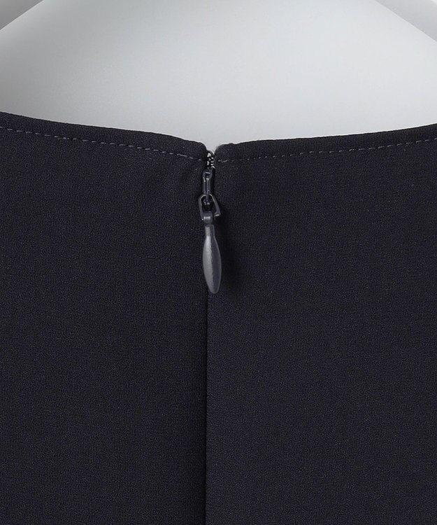 J.PRESS LADIES 【洗える】ノルディス2wayジョーゼット タックディテール ワンピース ネイビー系