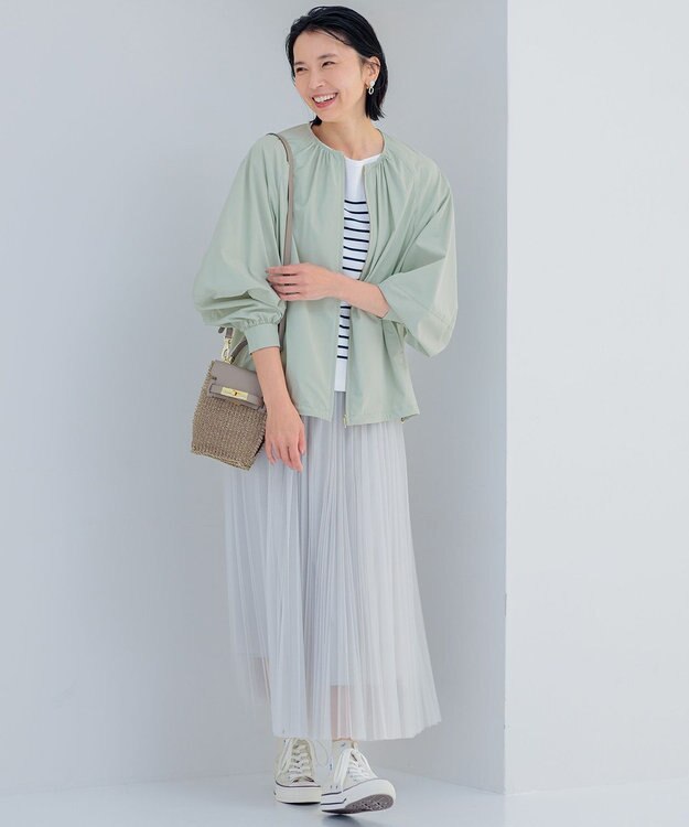 23区 S 【洗える/撥水加工】ナイロン2WAYストレッチ  ブルゾン [WEB限定]スモーキーグリーン系