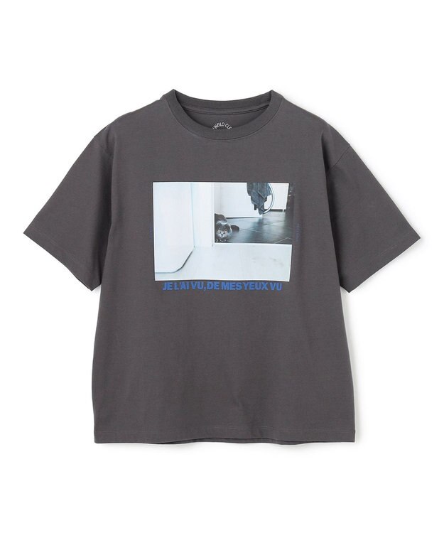 UNFILO CLEAN-Tee チャコール/猫