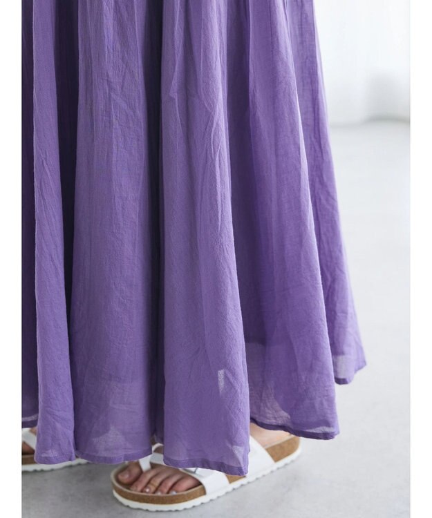 CRAFT STANDARD BOUTIQUE コットンボイルギャザースカート Purple