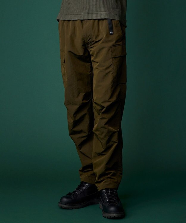 JOSEPH ABBOUD MOUNTAIN 【ECO撥水/起毛裏地】マイクロリップワッシャー カーゴ パンツ カーキ系