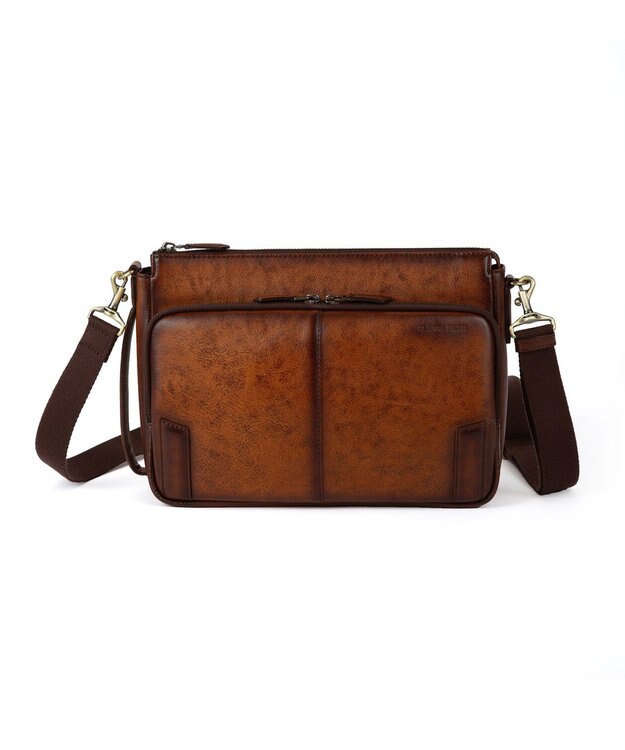 ACE BAGS & LUGGAGE LO HOMME PRESSE アルカイック 本革 日本製 ショルダーバッグ 横型 71883 ロ・オム・プレッセ ブラウン