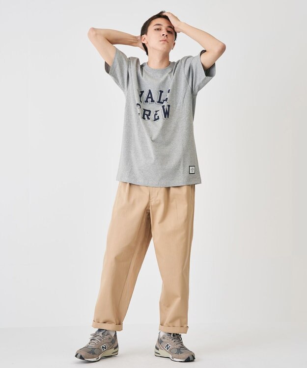 J.PRESS YORK STREET 【UNISEX】YALE × J.PRESS YORK STREET コラボTシャツ ライトグレー系