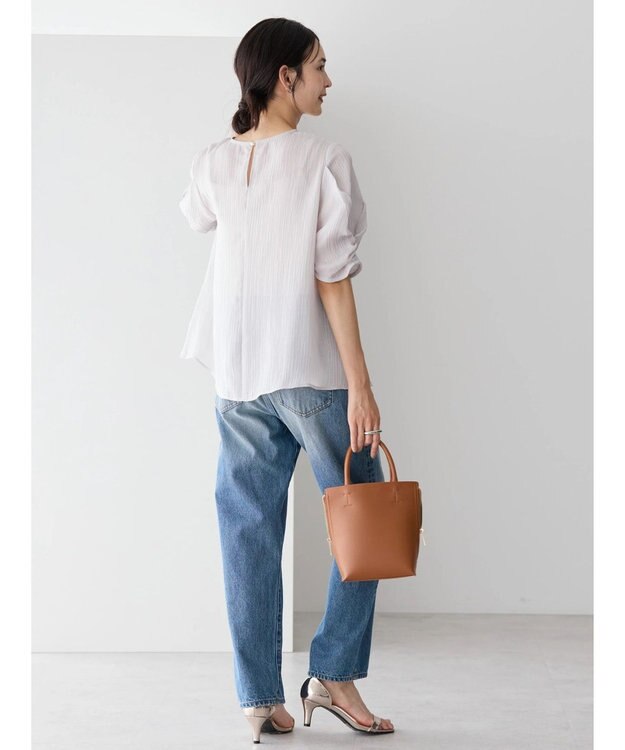 AMERICAN HOLIC 袖コンシャスブラウス Light Gray