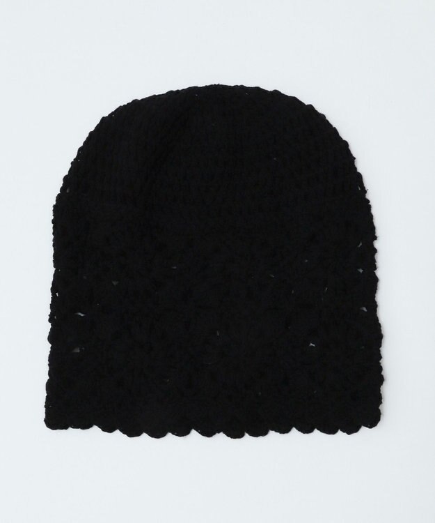 WEGO クロシェフラワービーニー ブラック