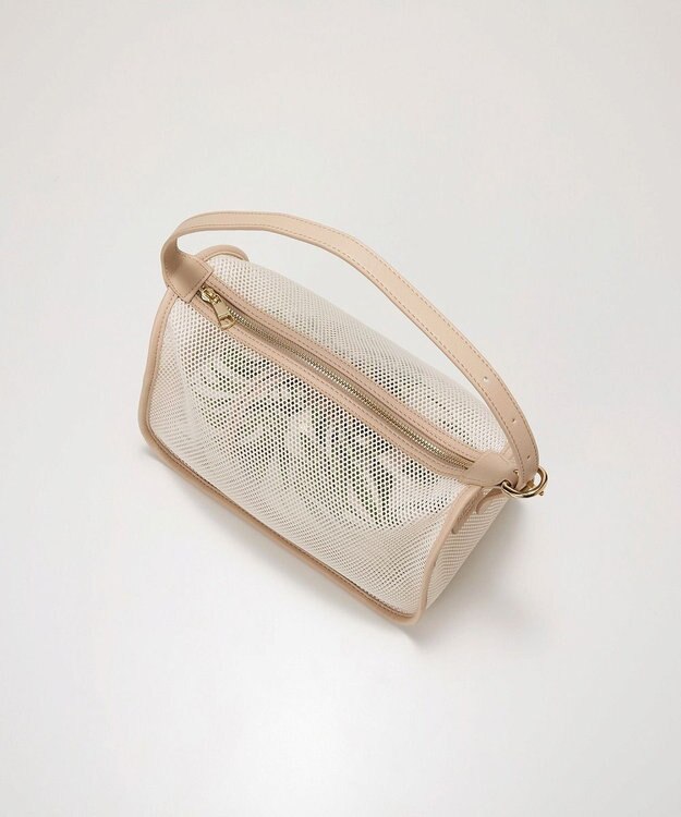 TOPKAPI 【TREASURE TOPKAPI】プリント 巾着バッグ付き メッシュ ワンハンドルバッグ オフ