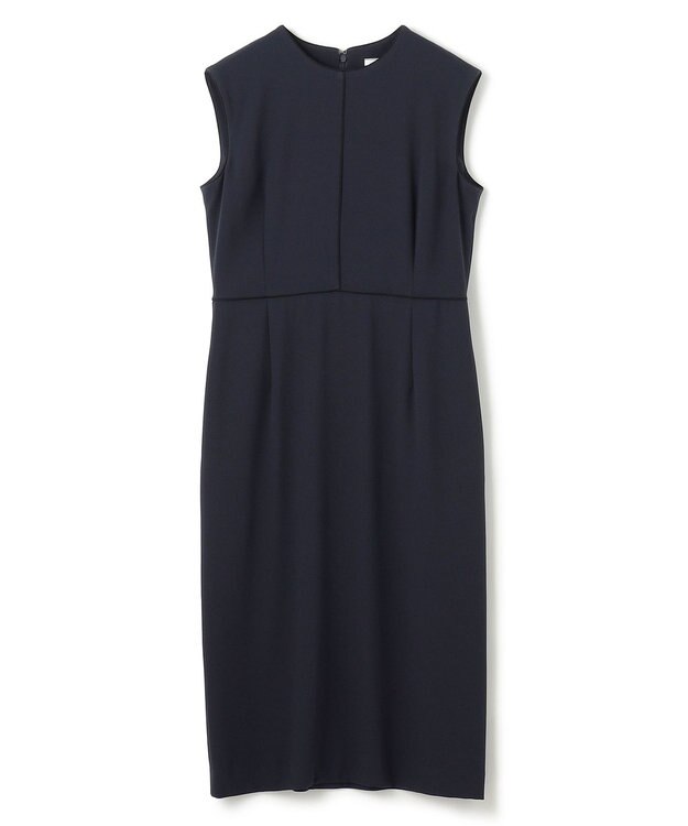 BEIGE， 【セットアップ対応】CINDY / 配色ライン クルーネックドレス Navy x Black