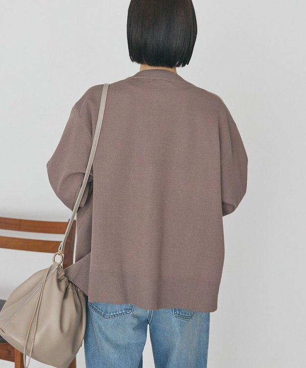 AMERICAN HOLIC クルーネックニットカーディガン Gray Beige