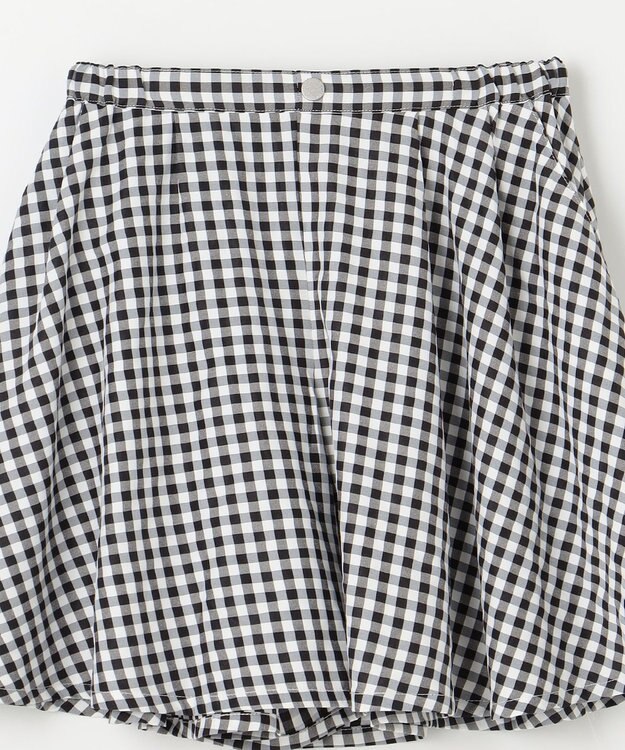 組曲 KIDS 【150-160㎝】フレアーギンガム ショートパンツ ブラック系3