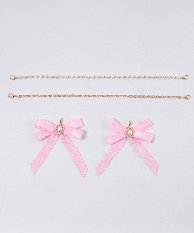 WEGO 【痛バ＆推し活グッズ】きらめきDIYパールリボンセットLL ライトピンク