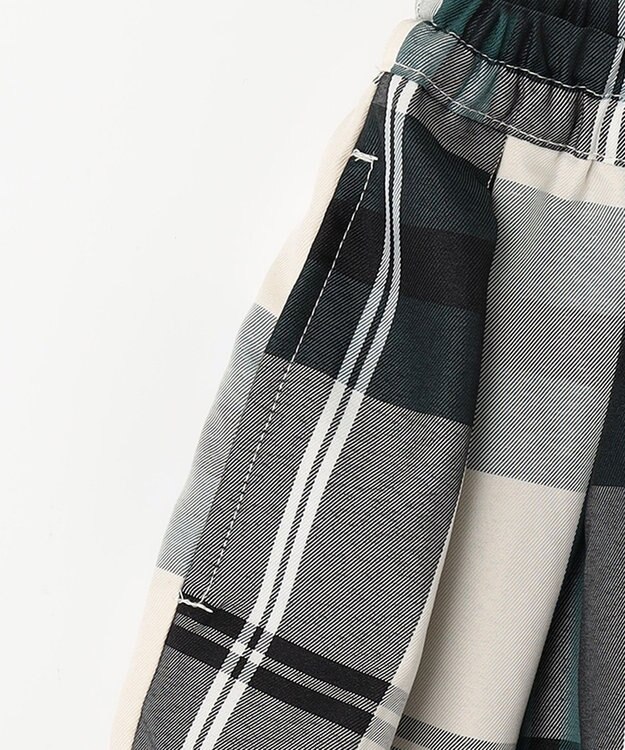 ANY KIDS カラー チェック スカート グリーン系チェック