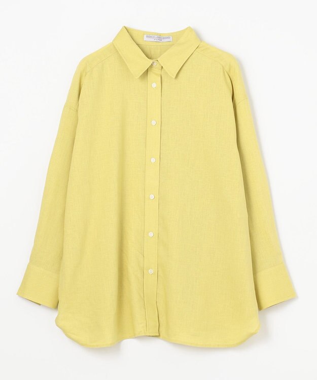 ANY ライトリネンクロスチュニックシャツ イエロー