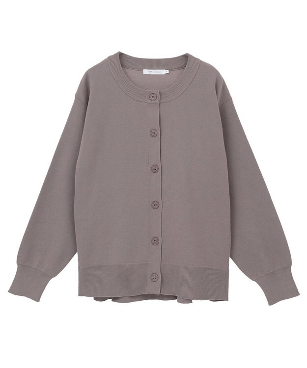AMERICAN HOLIC クルーネックニットカーディガン Gray Beige