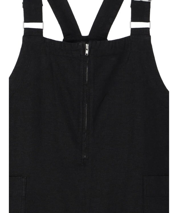 AMERICAN HOLIC リネンブレンドＩラインジャンバースカート Black