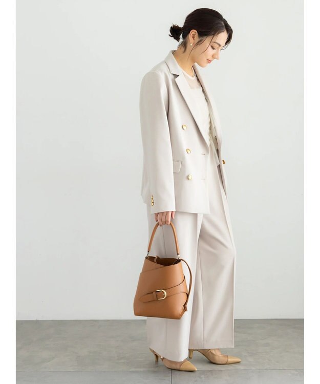 Te chichi 【セレモニーアイテム】テーラードWブレストジャケット（セットアップ可） ベージュ