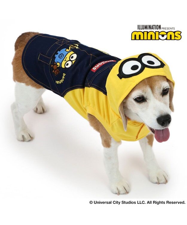 PET PARADISE ミニオン オーバーオール風 パーカー 中型犬 イエロー