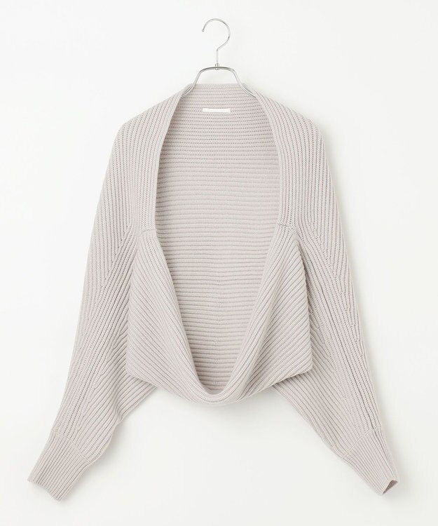 #Newans 【洗える】エアリーウールボレロカーディガン ライトグレー系