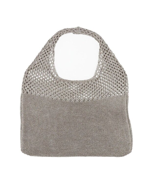 UNBILLION カシュカシュ cachecache / メタリック糸ホーボーバッグ シルバー