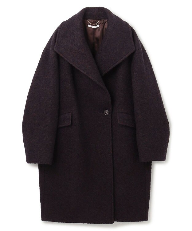 BEIGE， 【WEB限定】CALCITE / ツイードコート Navy × Brown tweed